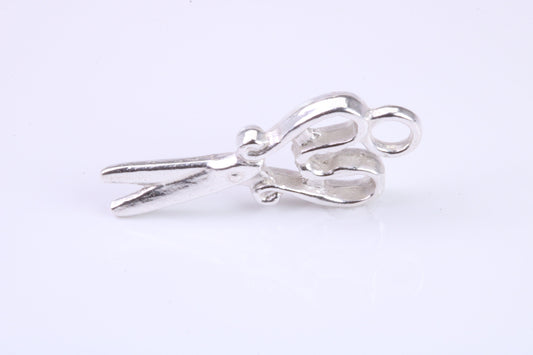Scissor Charm, Traditional Charm, Made from Solid 925 Grade Sterling Silver, Complete with Attachment Link
