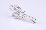 Scissor Charm, Traditional Charm, Made from Solid 925 Grade Sterling Silver, Complete with Attachment Link