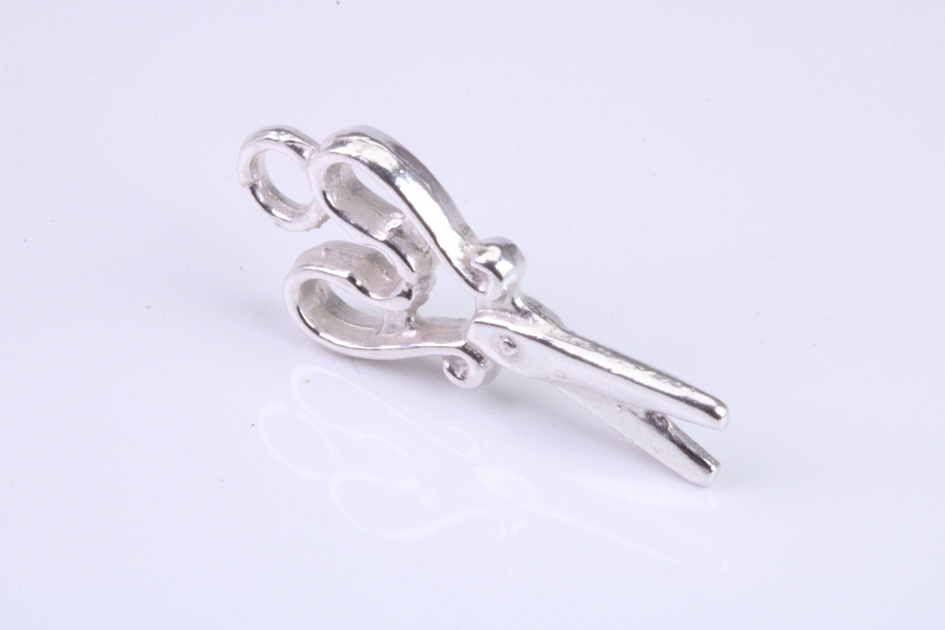 Scissor Charm, Traditional Charm, Made from Solid 925 Grade Sterling Silver, Complete with Attachment Link