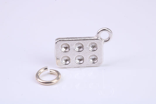 Egg Box Charm, Traditional Charm, Made from Solid 925 Grade Sterling Silver, Complete with Attachment Link