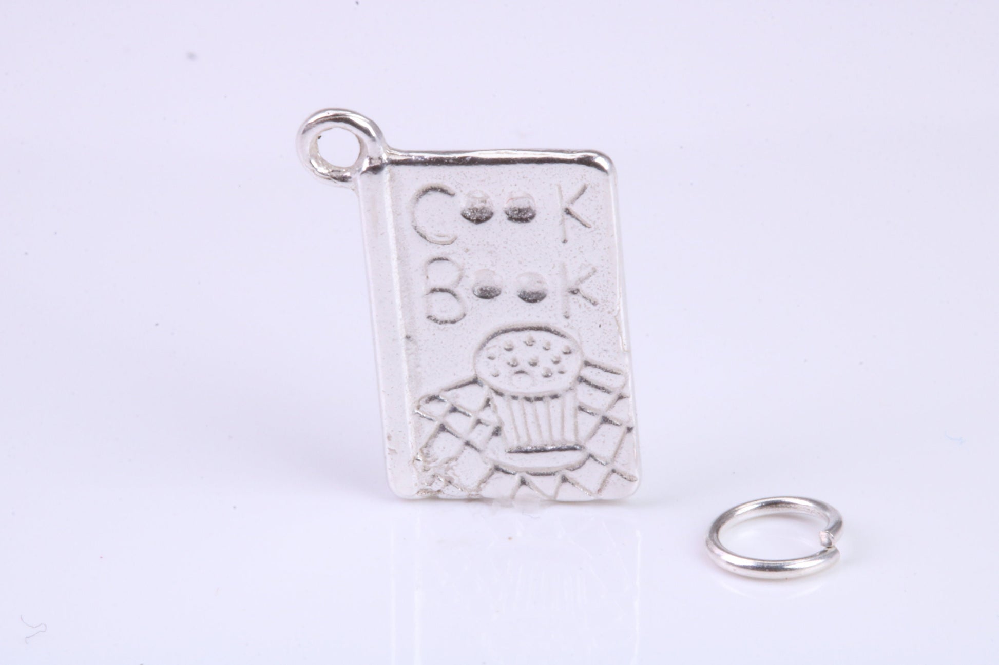 Cook Book Charm, Traditional Charm, Made from Solid 925 Grade Sterling Silver, Complete with Attachment Link