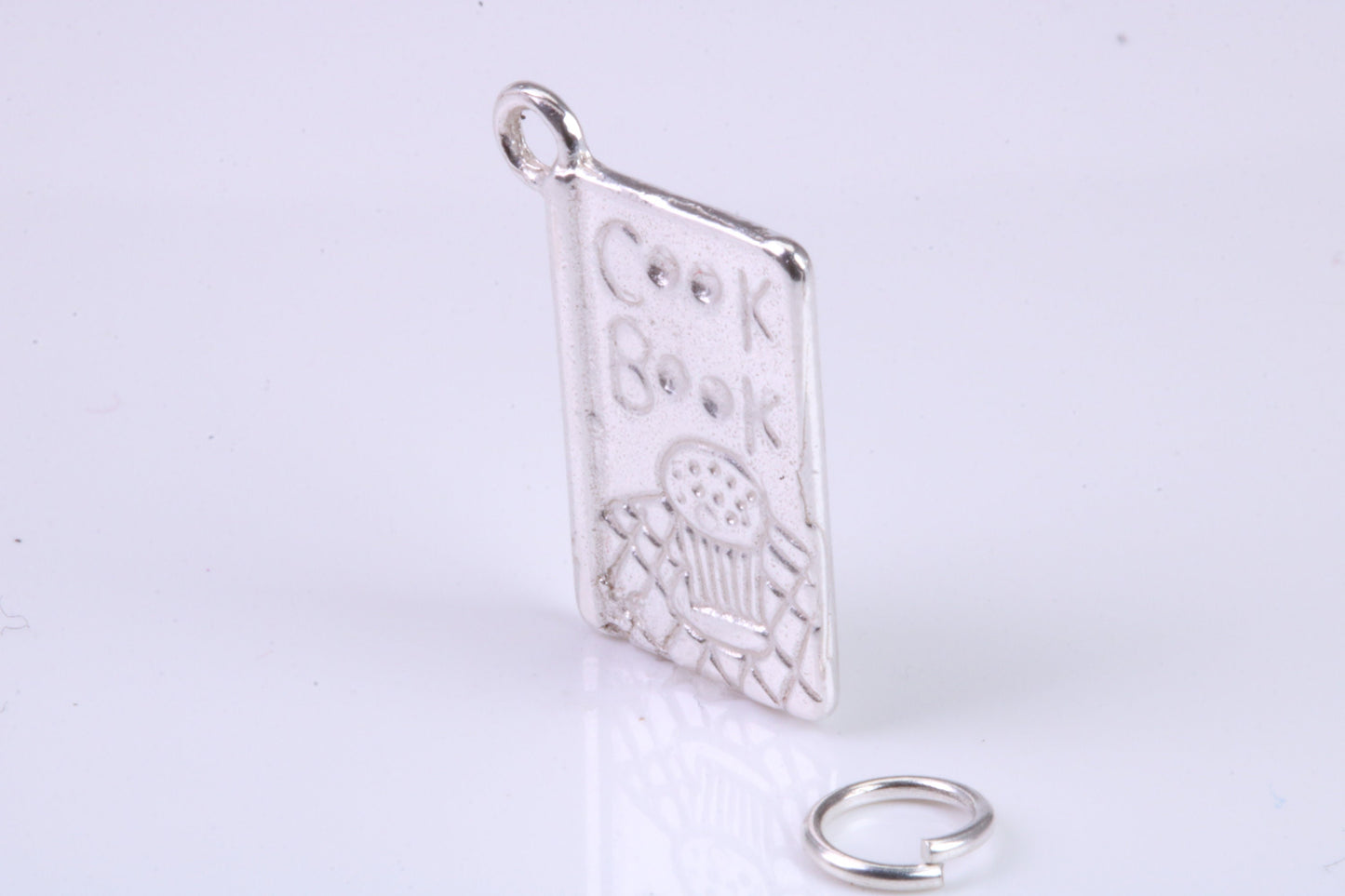 Cook Book Charm, Traditional Charm, Made from Solid 925 Grade Sterling Silver, Complete with Attachment Link