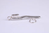 Tooth Brush Charm, Graduation Cap Charm, Traditional Charm, Made from Solid 925 Grade Sterling Silver, Complete with Attachment Link