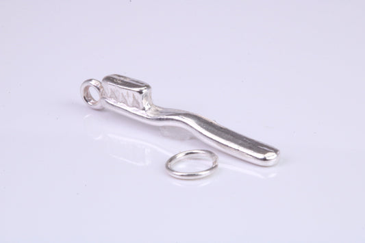 Tooth Brush Charm, Graduation Cap Charm, Traditional Charm, Made from Solid 925 Grade Sterling Silver, Complete with Attachment Link