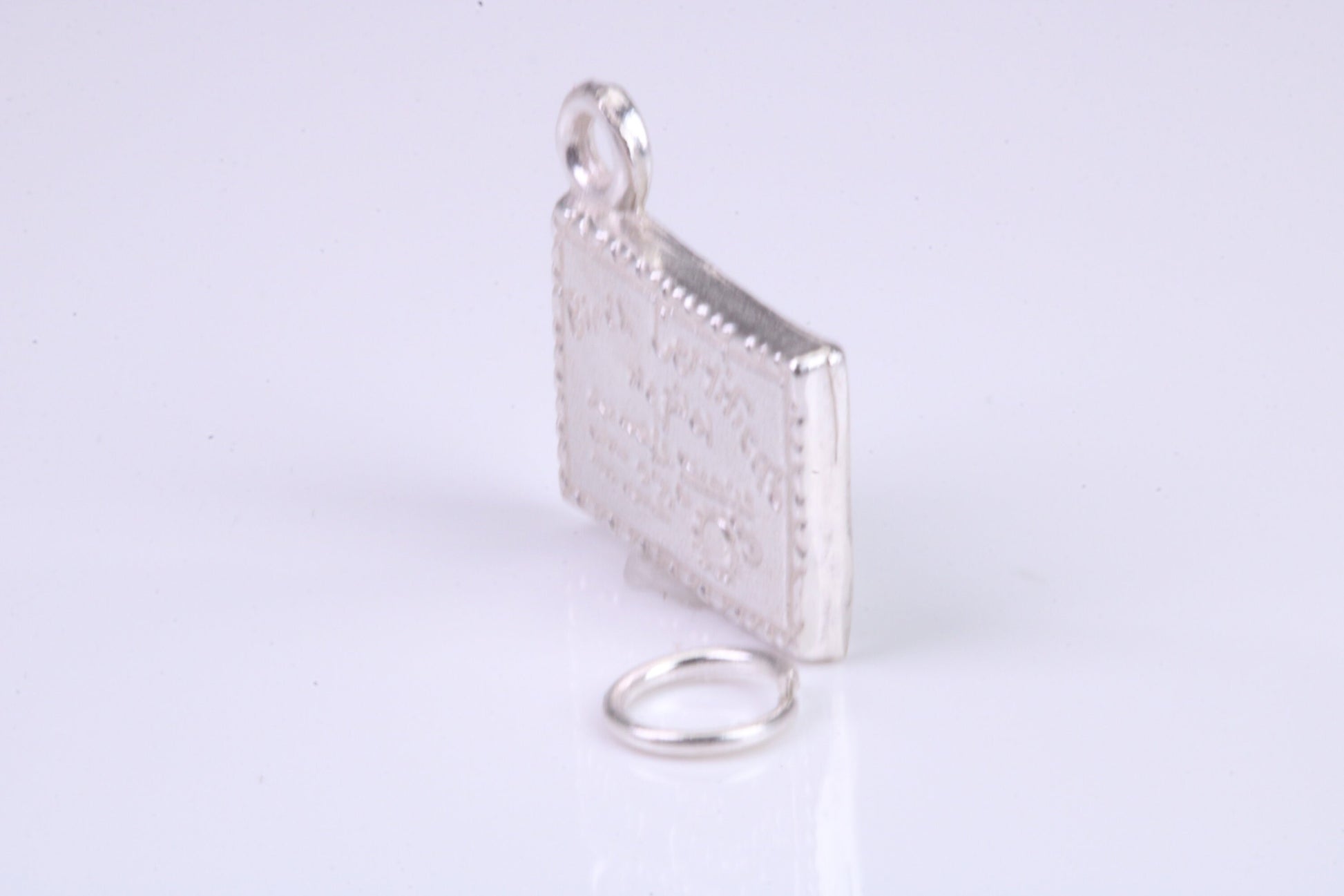 Birth Certificate Charm, Traditional Charm, Made from Solid 925 Grade Sterling Silver, Complete with Attachment Link
