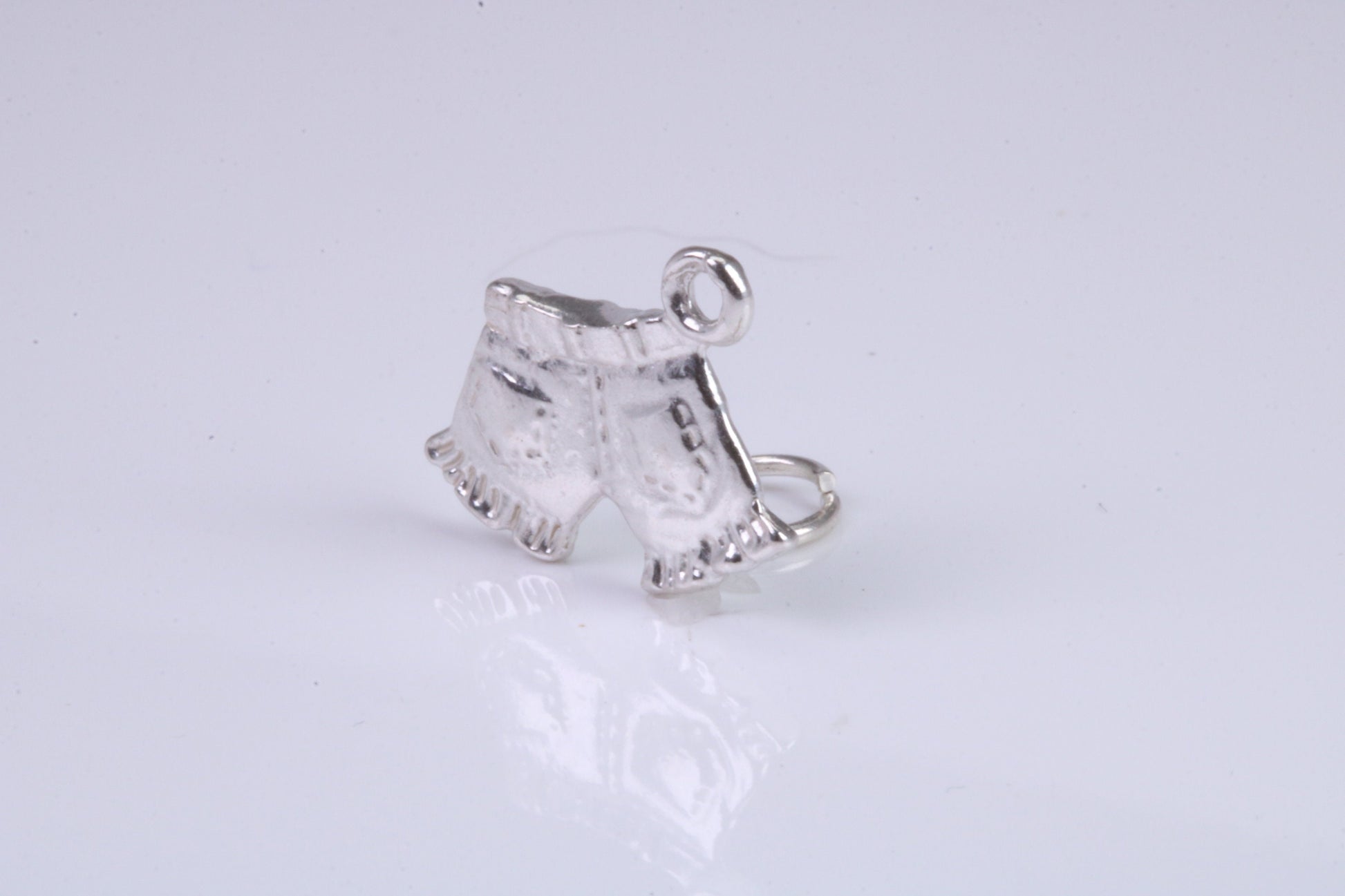 Shorts Charm, Traditional Charm, Made from Solid 925 Grade Sterling Silver, Complete with Attachment Link