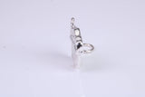 Hair Comb Charm, Traditional Charm, Made from Solid 925 Grade Sterling Silver, Complete with Attachment Link