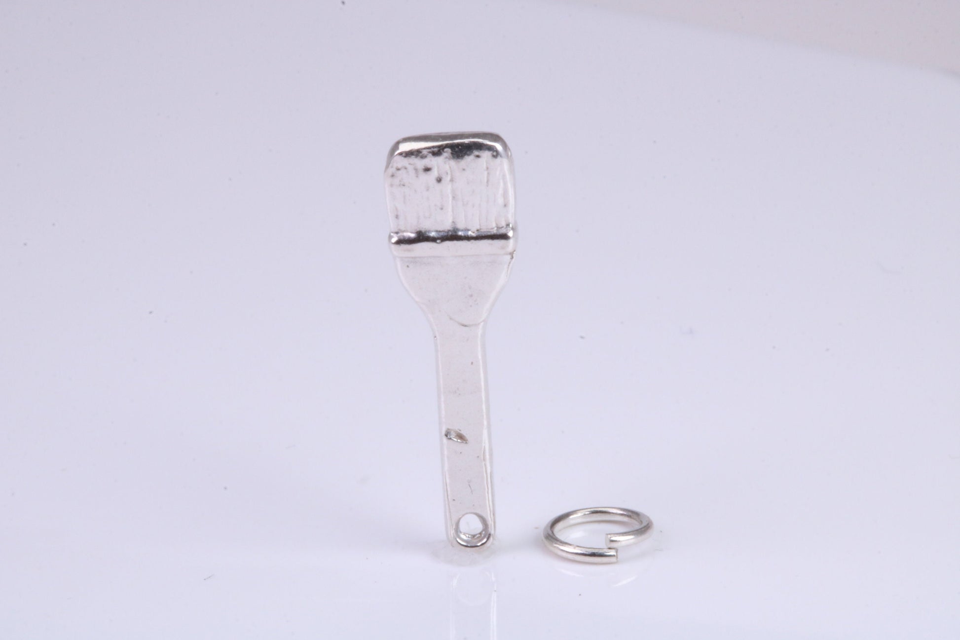 Paint Brush Charm, Traditional Charm, Made from Solid 925 Grade Sterling Silver, Complete with Attachment Link