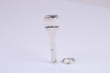 Paint Brush Charm, Traditional Charm, Made from Solid 925 Grade Sterling Silver, Complete with Attachment Link