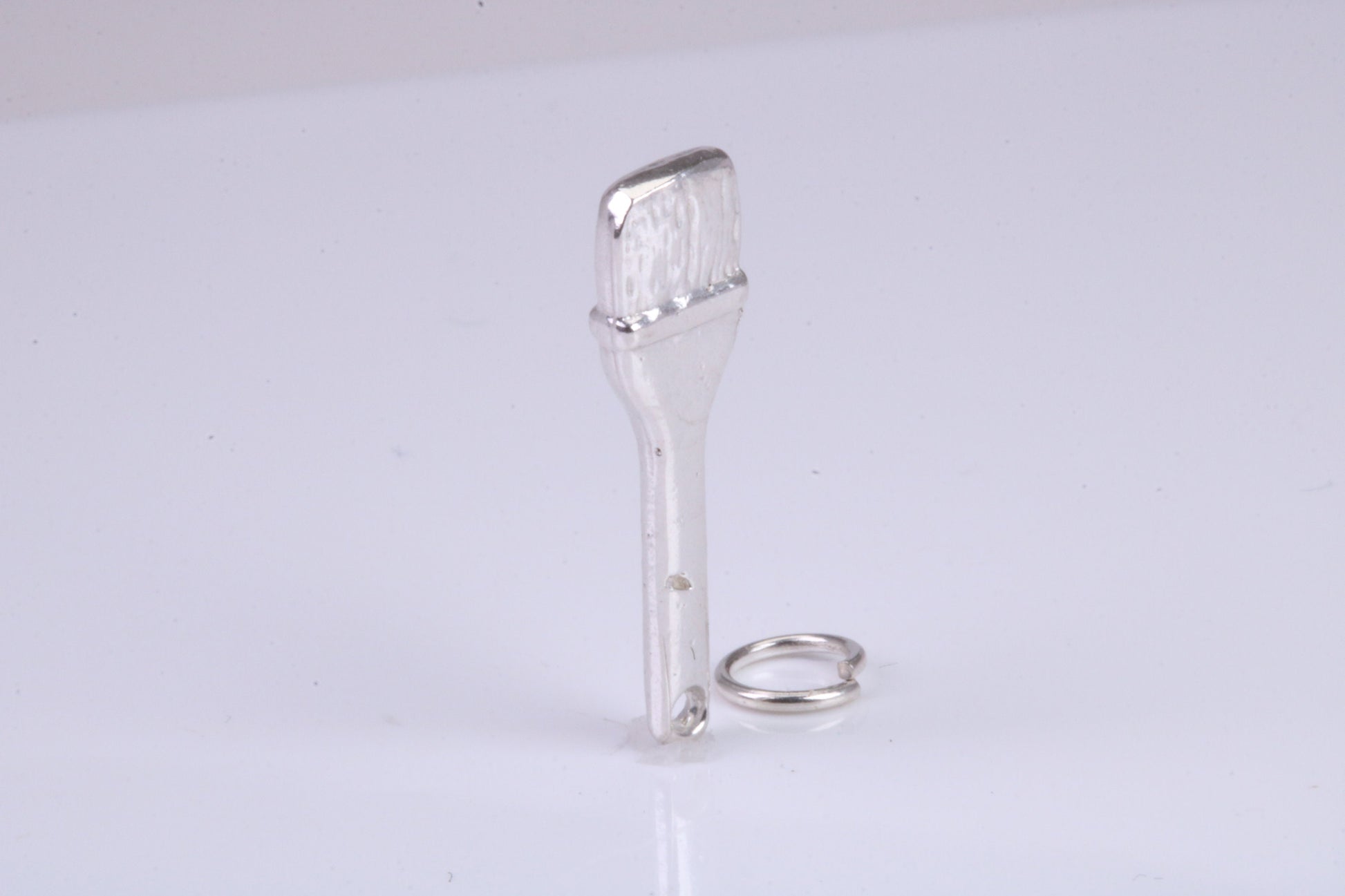 Paint Brush Charm, Traditional Charm, Made from Solid 925 Grade Sterling Silver, Complete with Attachment Link