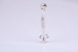 Dental Mirror Charm, Traditional Charm, Made from Solid 925 Grade Sterling Silver, Complete with Attachment Link