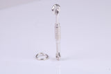 Dental Mirror Charm, Traditional Charm, Made from Solid 925 Grade Sterling Silver, Complete with Attachment Link
