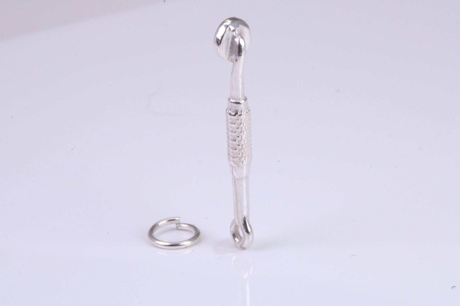 Dental Mirror Charm, Traditional Charm, Made from Solid 925 Grade Sterling Silver, Complete with Attachment Link