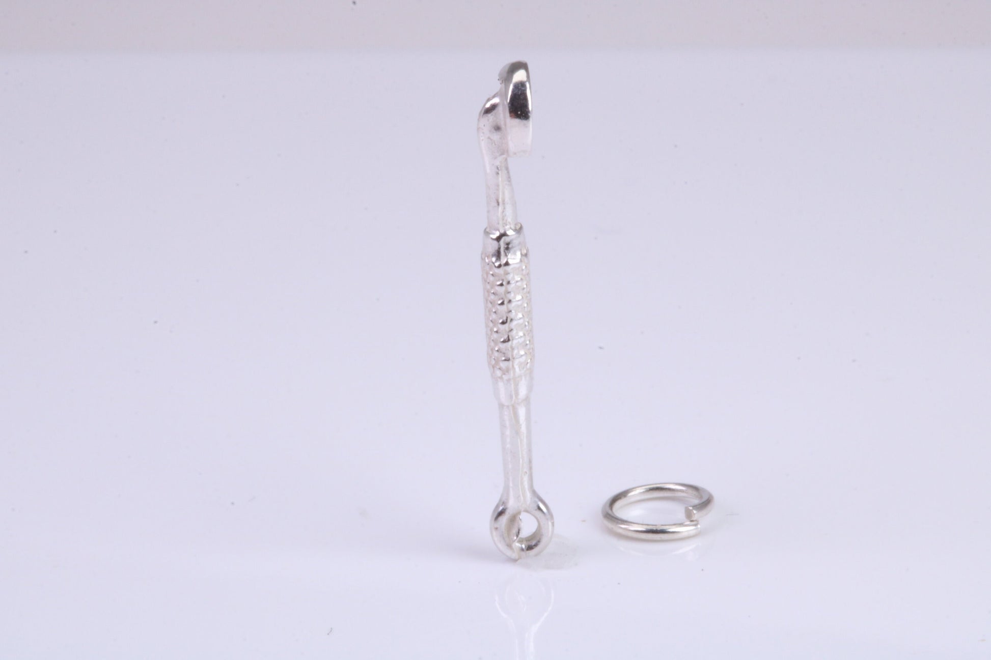 Dental Mirror Charm, Traditional Charm, Made from Solid 925 Grade Sterling Silver, Complete with Attachment Link