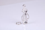 Golf Bag Charm, Traditional Charm, Made from Solid 925 Grade Sterling Silver, Complete with Attachment Link