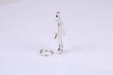 Wine Bottle Opener Charm, Traditional Charm, Made from Solid 925 Grade Sterling Silver, Complete with Attachment Link