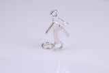 Wine Bottle Opener Charm, Traditional Charm, Made from Solid 925 Grade Sterling Silver, Complete with Attachment Link