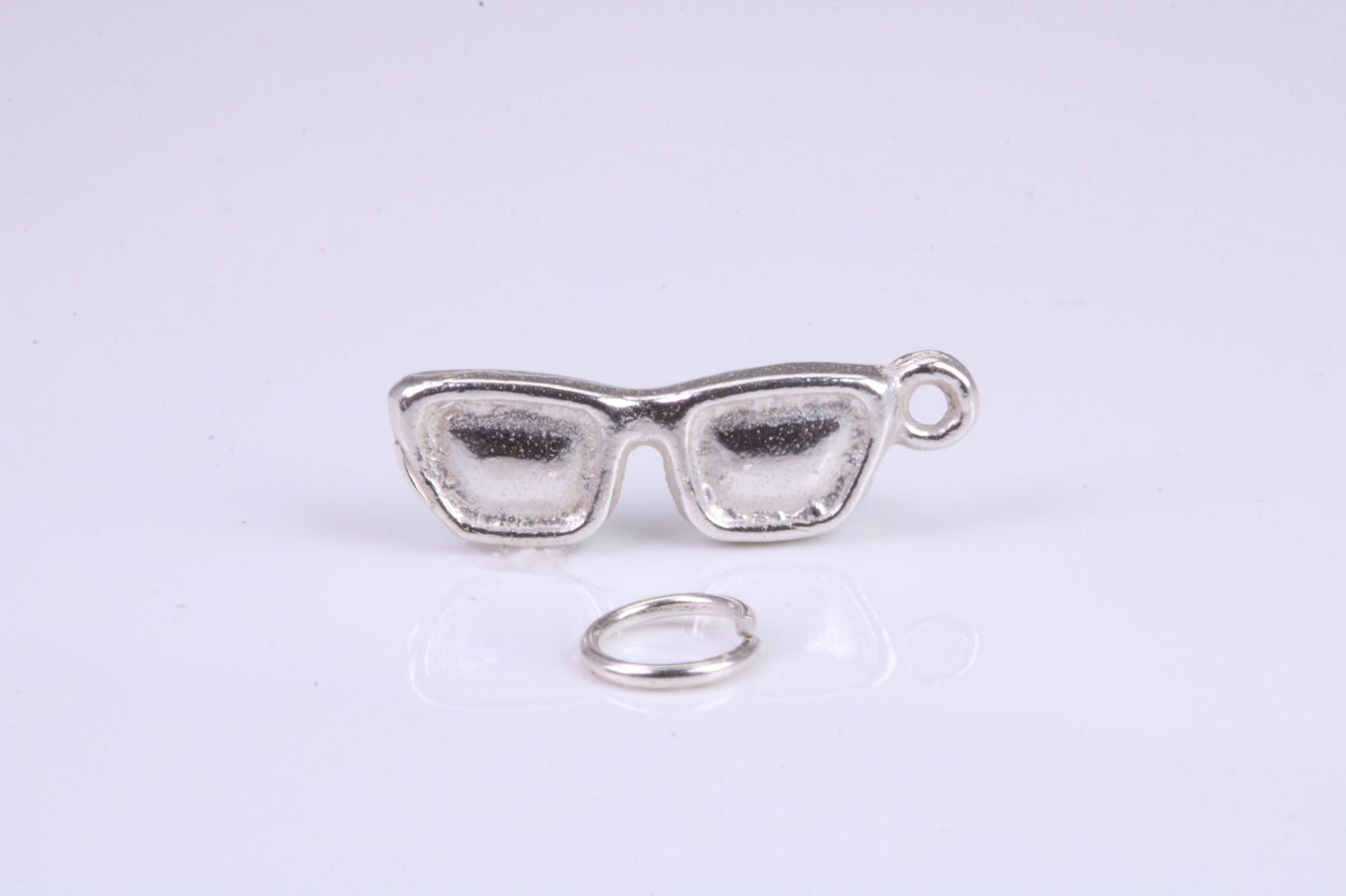 Sunglasses Charm, Traditional Charm, Made from Solid 925 Grade Sterling Silver, Complete with Attachment Link