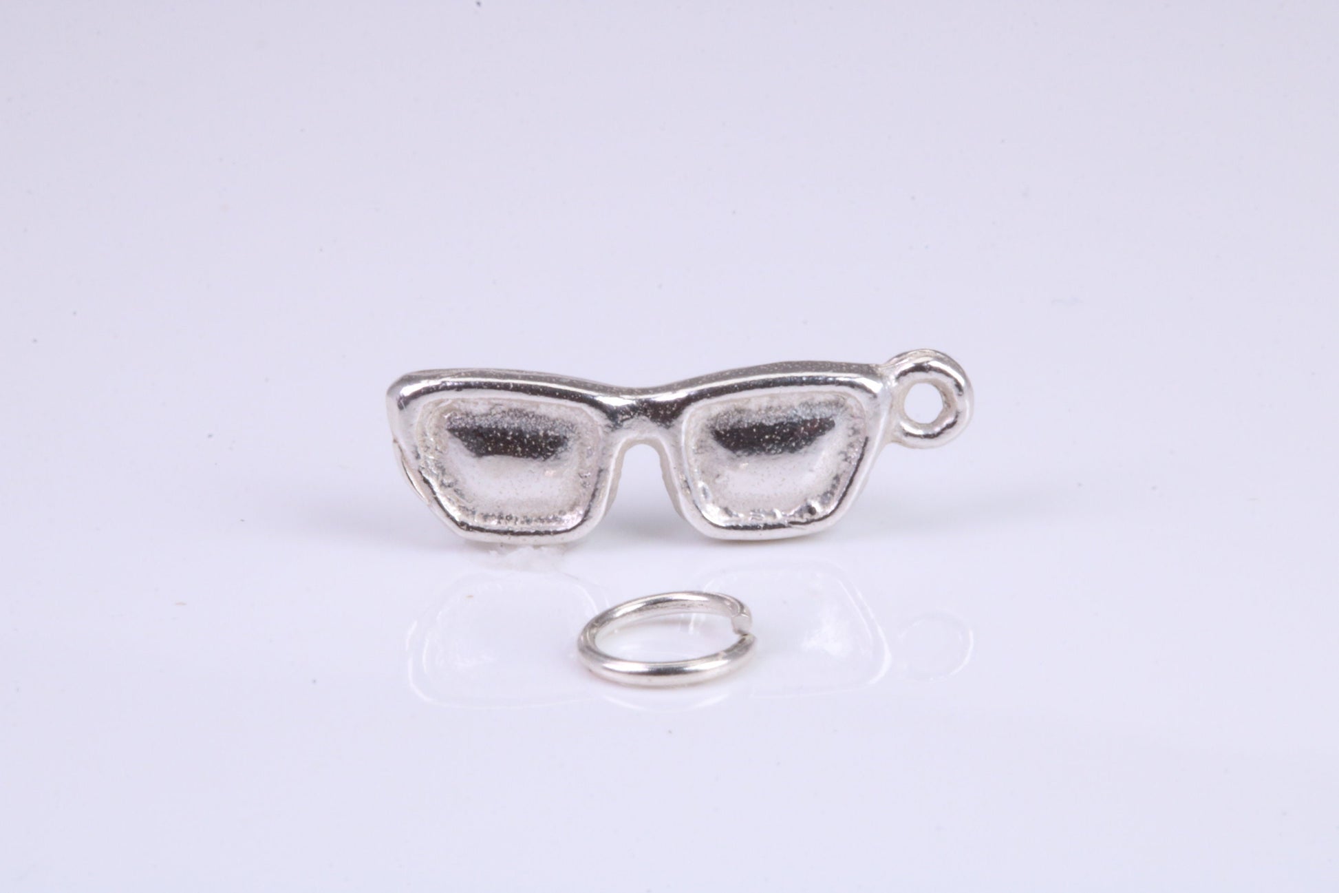Sunglasses Charm, Traditional Charm, Made from Solid 925 Grade Sterling Silver, Complete with Attachment Link