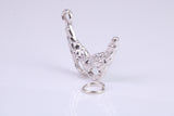 Pantomime Mask Charm, Traditional Charm, Made from Solid 925 Grade Sterling Silver, Complete with Attachment Link