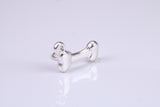 Dog Bone Charm, Made from Solid Cast Silver, Complete with Attachment Link