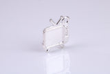 Vintage Television Charm, Traditional Charm, Made from Solid 925 Grade Sterling Silver, Complete with Attachment Link