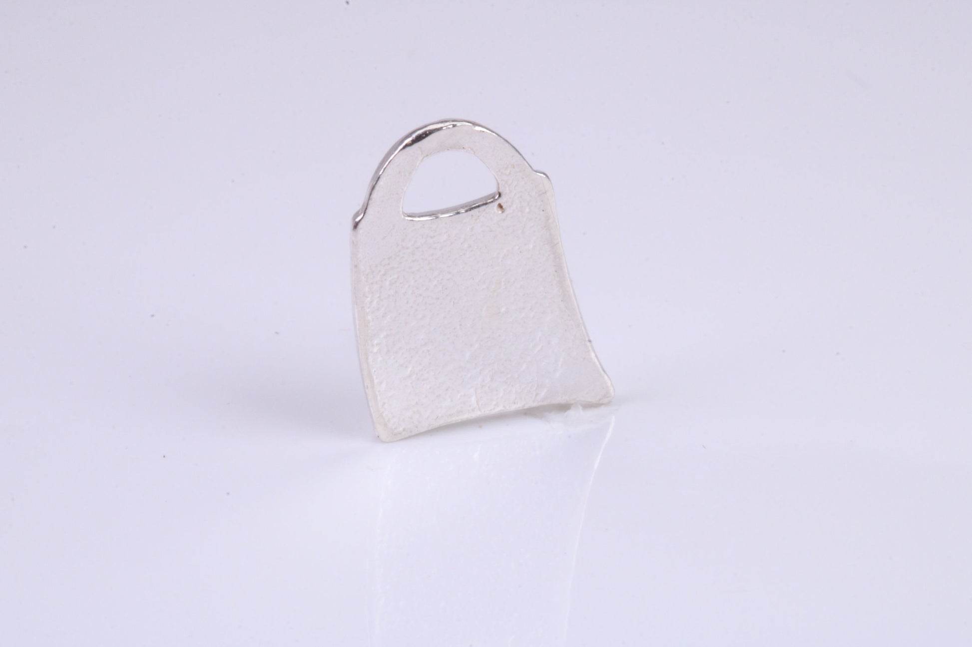 Shopping Bag Charm, Traditional Charm, Made from Solid 925 Grade Sterling Silver, Complete with Attachment Link