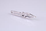 Fountain Pen Nib Charm, Traditional Charm, Made from Solid 925 Grade Sterling Silver, Complete with Attachment Link