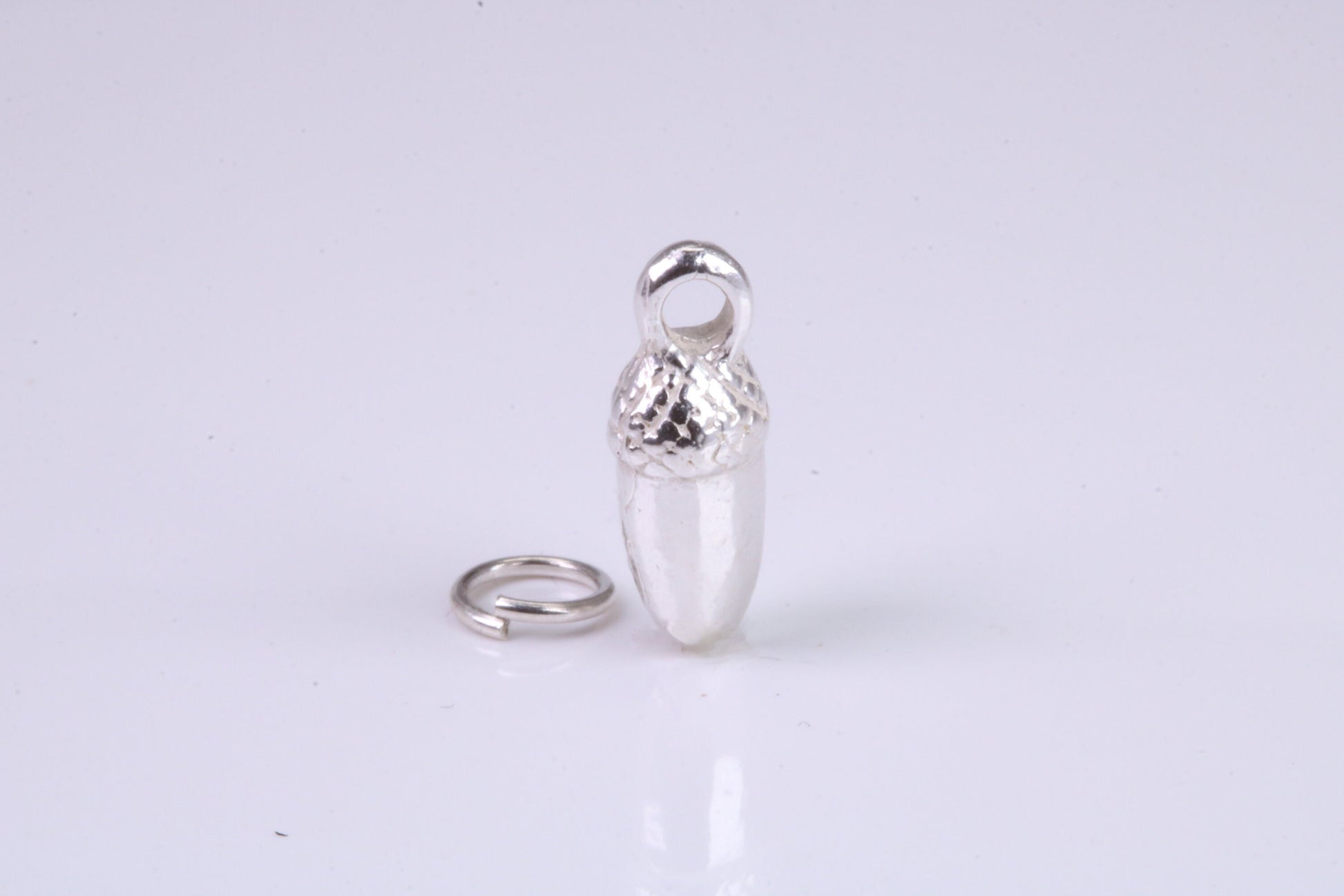 Acorn Charm, Traditional Charm, Made from Solid 925 Grade Sterling Silver, Complete with Attachment Link