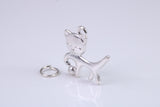 Cat Charm, Made from Solid Cast Silver