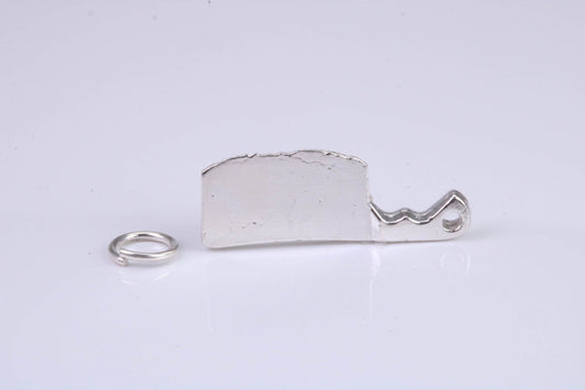 Cleaver Charm, Traditional Charm, Made from Solid 925 Grade Sterling Silver, Complete with Attachment Link