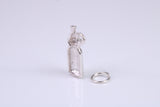 Baby Milk Bottle Charm, Made from Solid Cast Silver