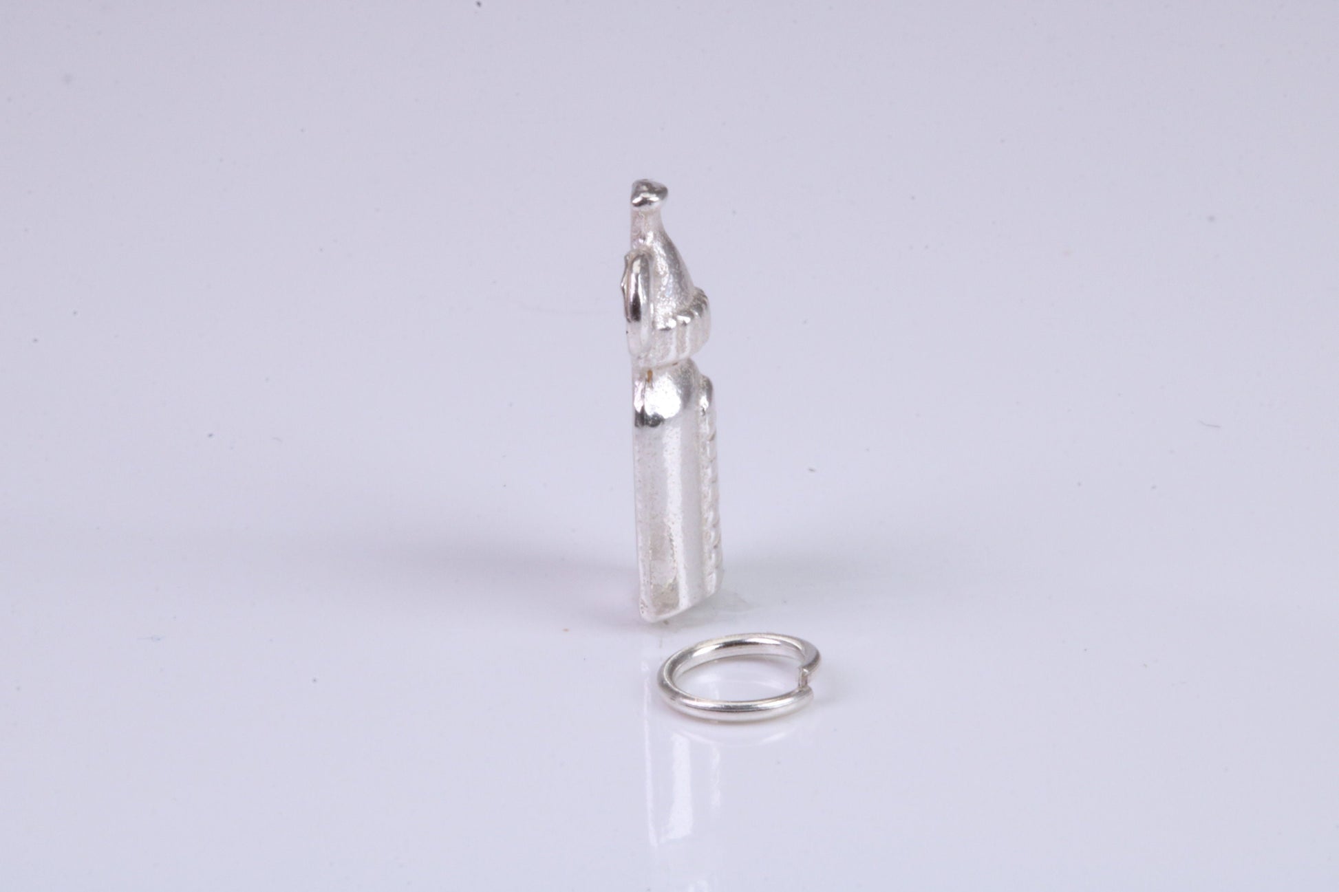 Baby Milk Bottle Charm, Traditional Charm, Made from Solid 925 Grade Sterling Silver, Complete with Attachment Link