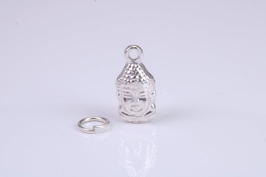 Buddha Charm, Traditional Charm, Made from Solid 925 Grade Sterling Silver, Complete with Attachment Link