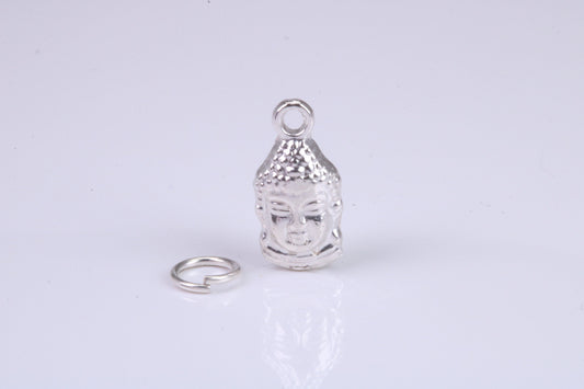 Buddha Charm, Traditional Charm, Made from Solid 925 Grade Sterling Silver, Complete with Attachment Link