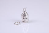 Buddha Charm, Made from Solid Cast Silver