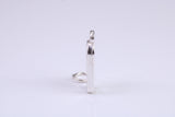 Paperclip Charm, Traditional Charm, Made from Solid 925 Grade Sterling Silver, Complete with Attachment Link