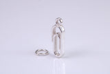 Paperclip Charm, Traditional Charm, Made from Solid 925 Grade Sterling Silver, Complete with Attachment Link