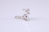 Bunny Rabbit Charm, Made from Solid Cast Silver
