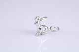 Bunny Rabbit Charm, Made from Solid Cast Silver