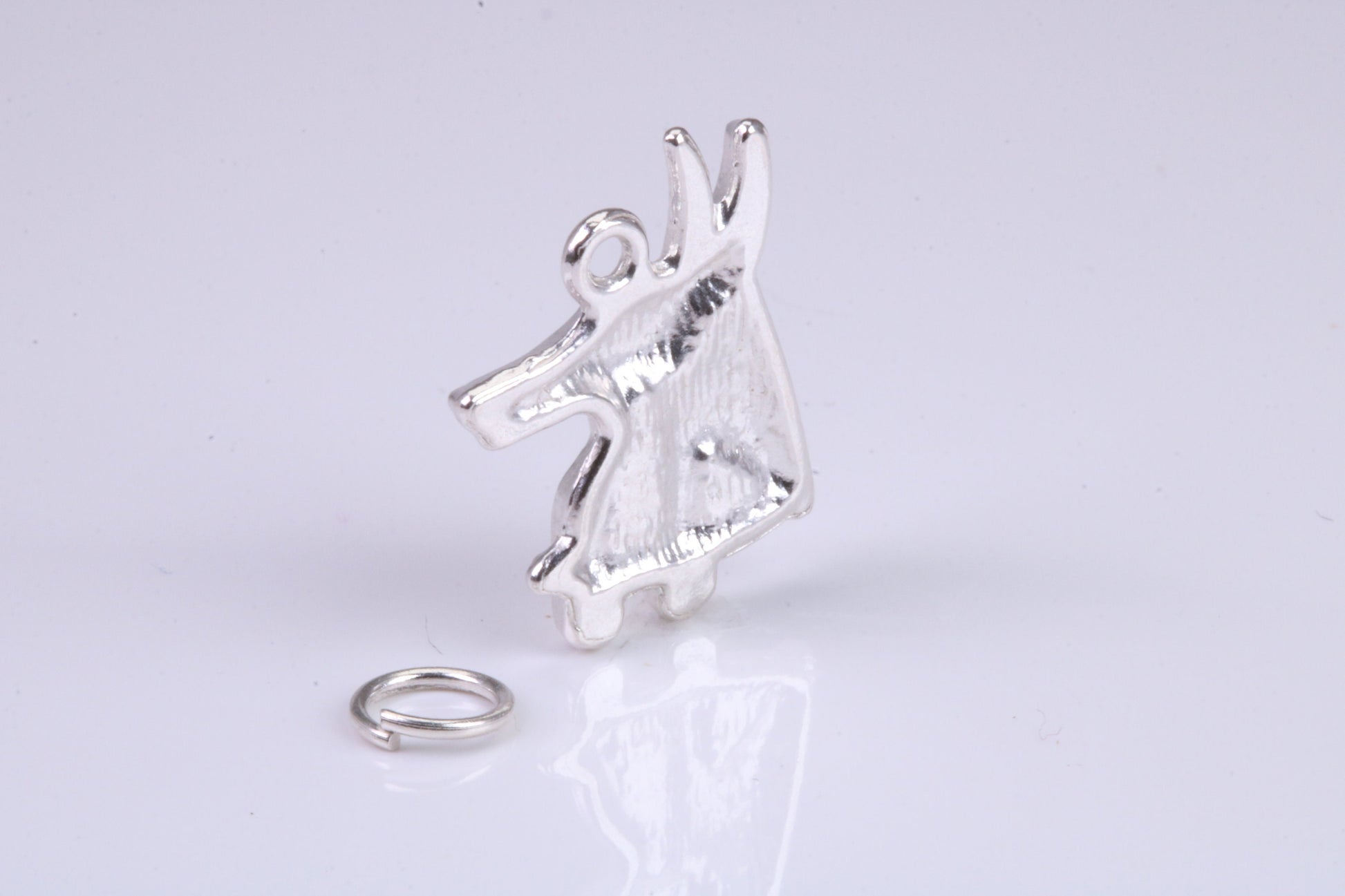 Egyptian Horus Charm, Traditional Charm, Made from Solid 925 Grade Sterling Silver, Complete with Attachment Link