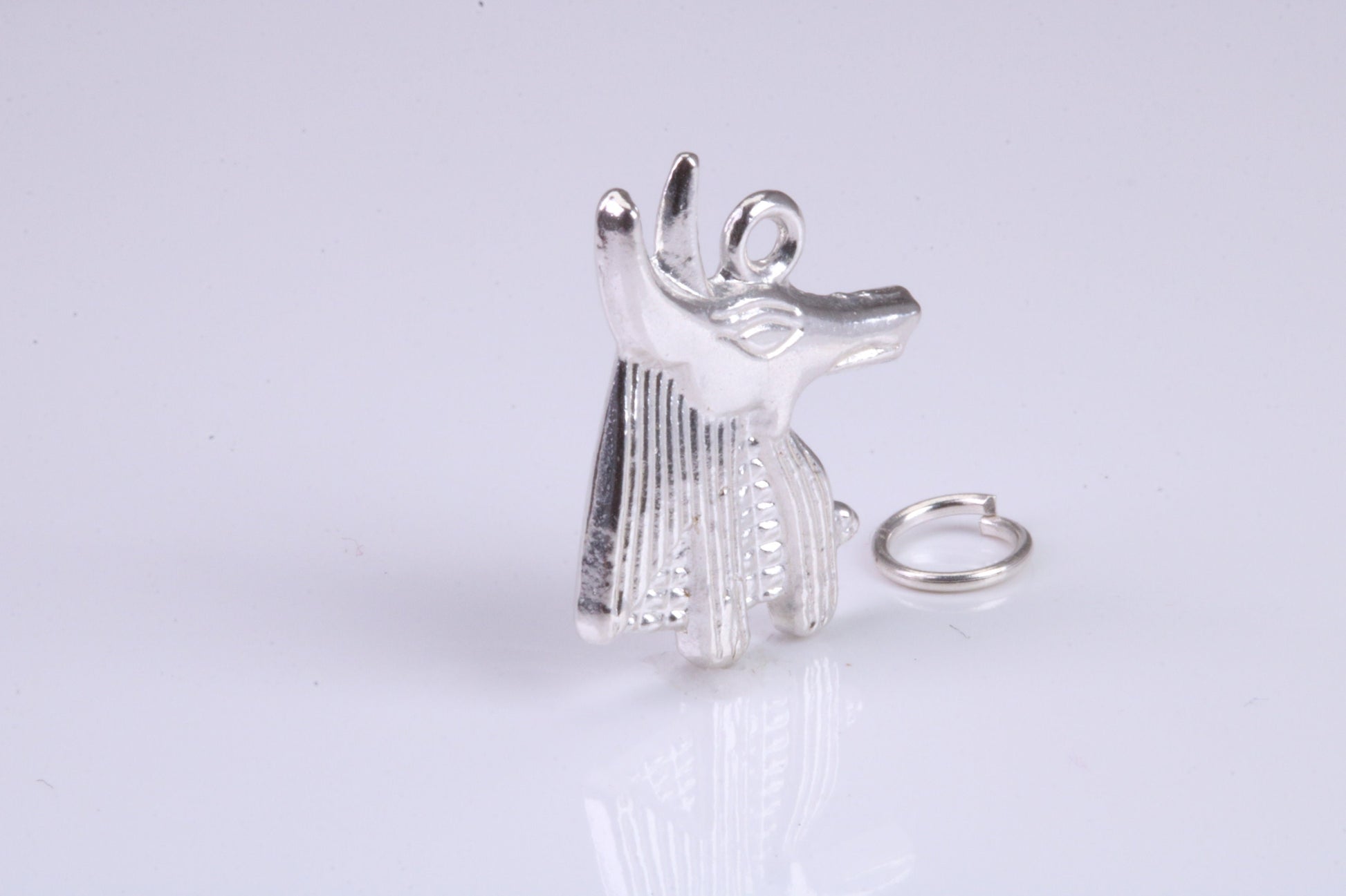 Egyptian Horus Charm, Traditional Charm, Made from Solid 925 Grade Sterling Silver, Complete with Attachment Link