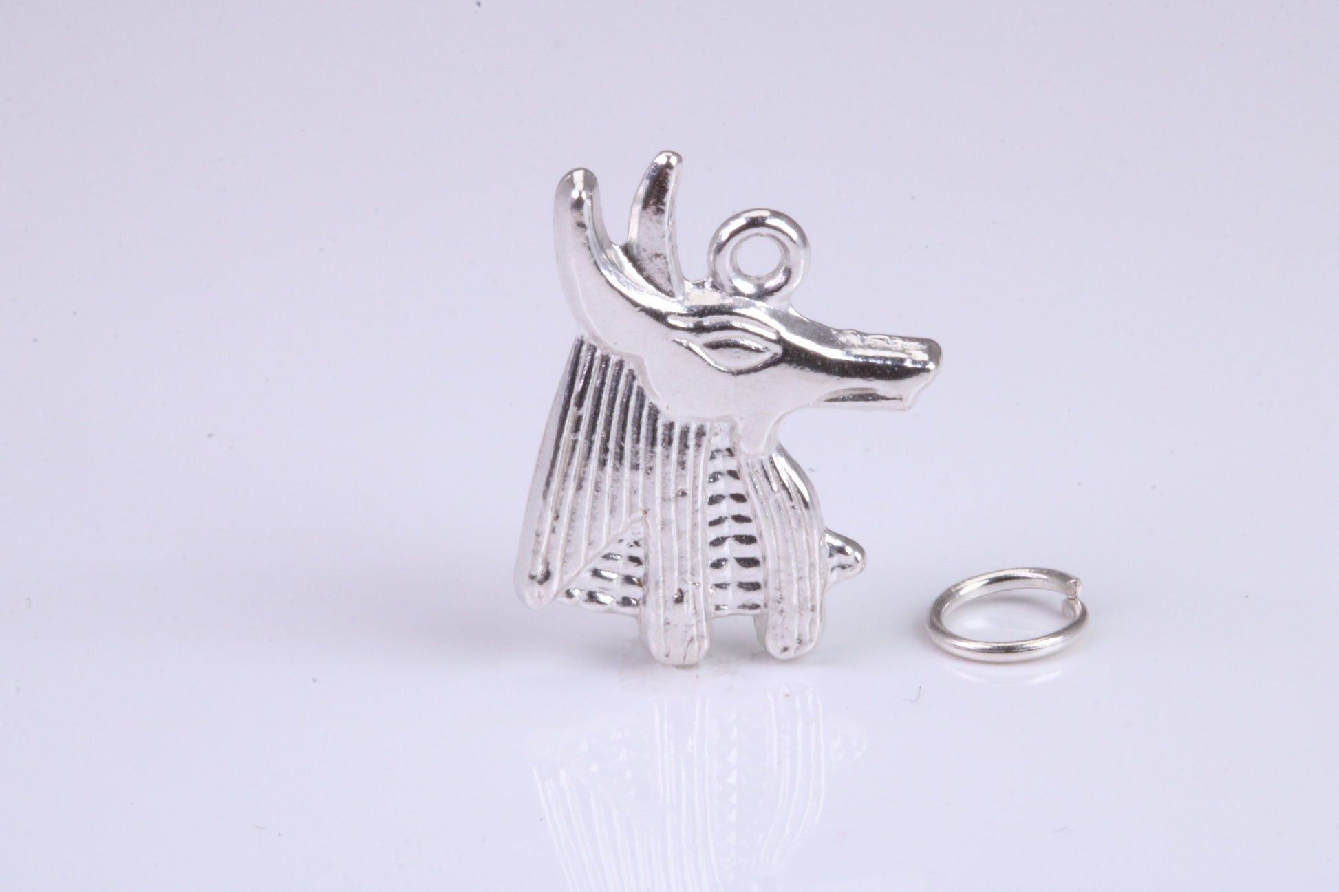 Egyptian Horus Charm, Traditional Charm, Made from Solid 925 Grade Sterling Silver, Complete with Attachment Link