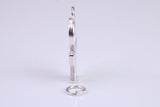 Ankh Cross Charm, Made from Solid Cast Silver