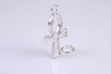 Ankh Cross Charm, Made from Solid Cast Silver