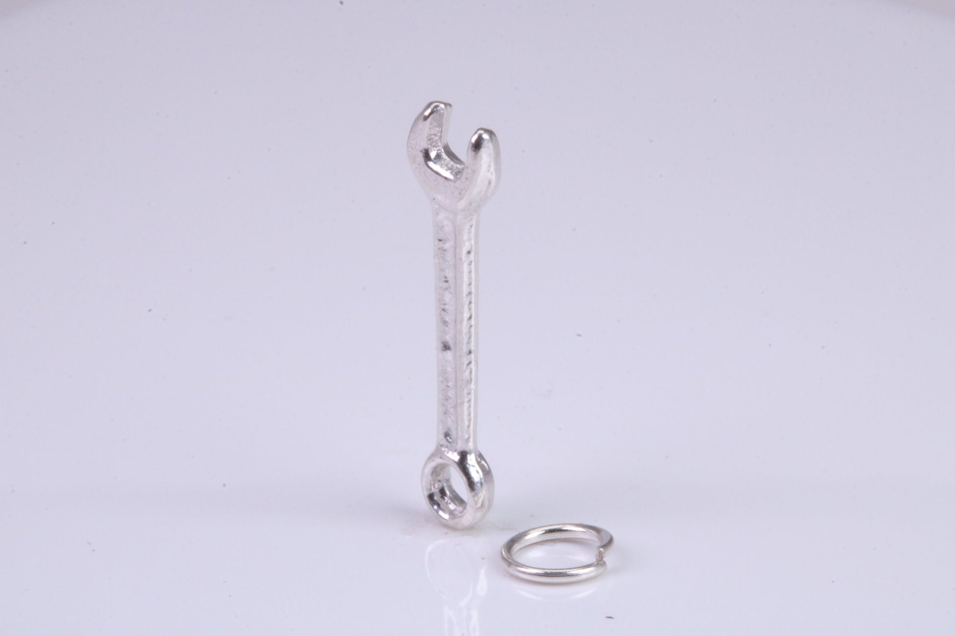 Spanner Charm, Traditional Charm, Made from Solid 925 Grade Sterling Silver, Complete with Attachment Link