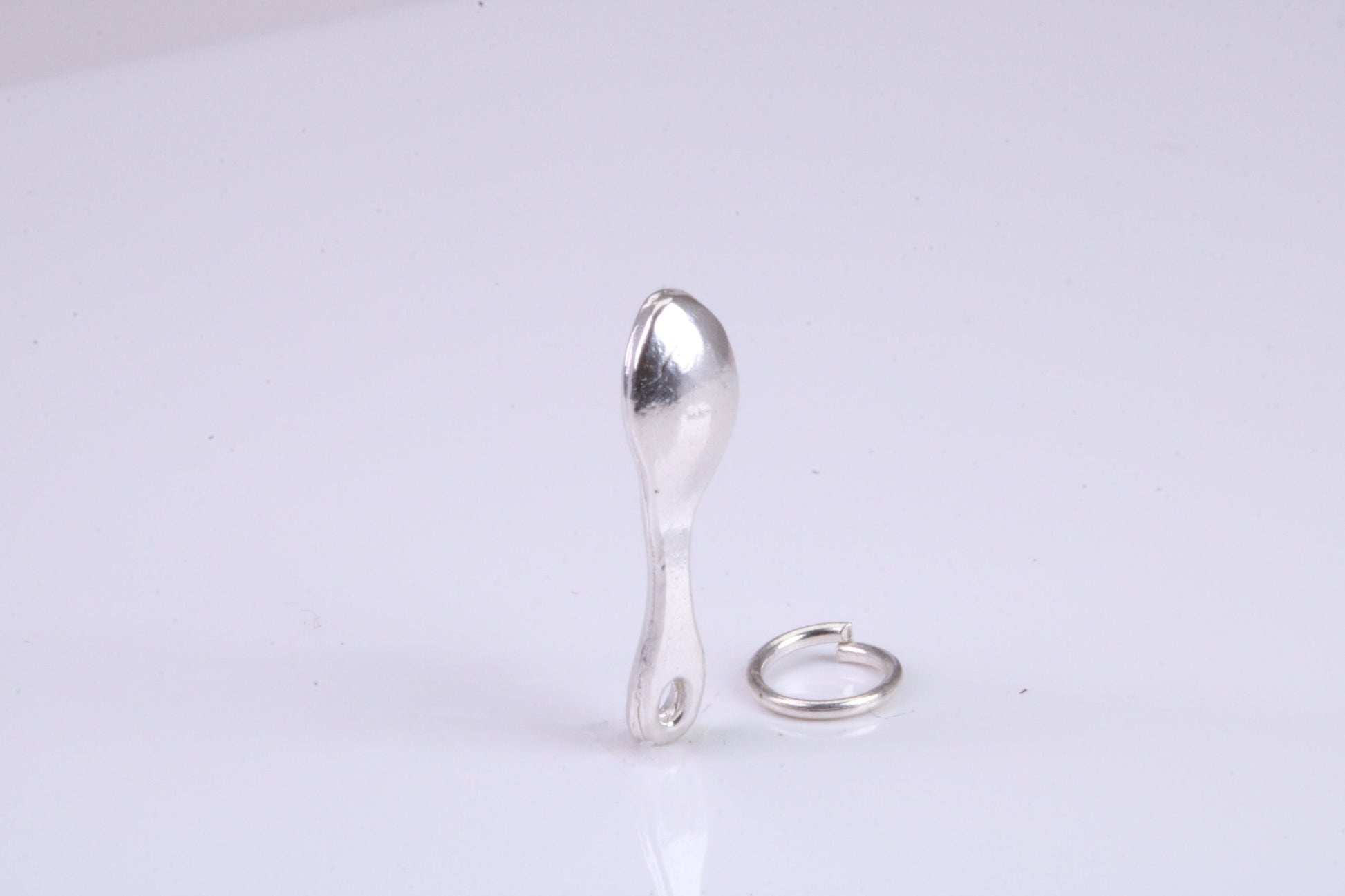 Spoon Charm, Traditional Charm, Made from Solid 925 Grade Sterling Silver, Complete with Attachment Link