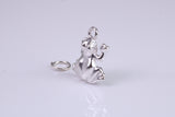 Frog Charm, Traditional Charm, Made from Solid 925 Grade Sterling Silver, Complete with Attachment Link