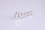 Key Charm, Traditional Charm, Made from Solid 925 Grade Sterling Silver, Complete with Attachment Link
