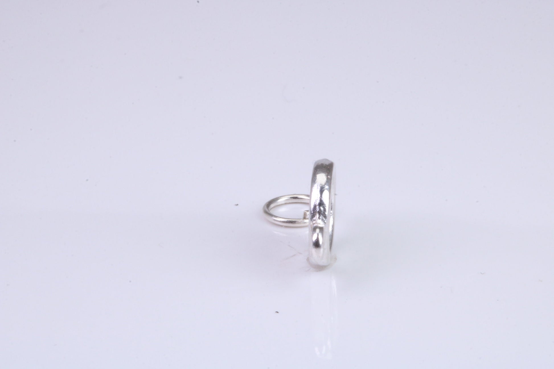 Button Charm, Traditional Charm, Made from Solid 925 Grade Sterling Silver, Complete with Attachment Link